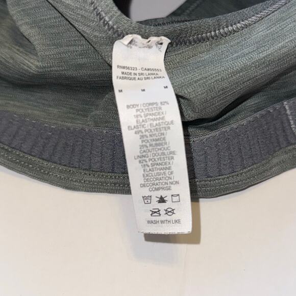 Nike Swoosh Futura Sports Bra Size Medium Gray Racerback Compression Logo Active - Picture 8 of 10